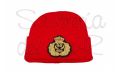 Gorro lana rojo Capitan de Yate bordado a mano ( escudo fantasia )