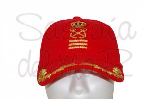 Gorra laureles Capitn de Yate roja