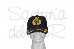 Gorra laureles azul Capitn de Yate ( escudo fantasia)