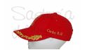 Gorra laureles roja Capitán de yate personalizada