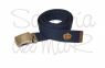 Cinturon de lona azul marino  con corona bordada