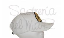 Gorra blanca Capitán de Yate (escudo fantasia )