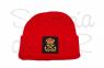 Gorro lana rojo Patrn de Yate bordado a mano 