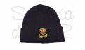 Gorro lana azul marino Patr&oacute;n de Yate bordado a mano 