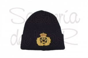 Gorro lana azul marino Capitn de Yate bordado a mano ( escudo fantasia )