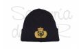 Gorro lana azul marino Patrón de Yate bordado a mano ( escudo fantasia )