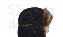 Gorro sherpa azul marino PER personalizado