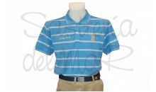 Polo Patrn de Yate rayas celeste personalizado