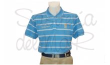 Polo PER rayas celeste personalizado