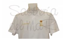 Polo blanco Patrn de Yate personalizado