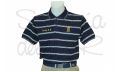 Polo azul con rayas blancas PER personalizado