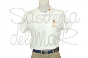 Camiseta con bandera color  blanco Patrn de Yate