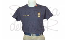 Camiseta con bandera color azul marino Patrn de Yate personalizada
