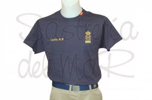 Camiseta con bandera color azul marino Patrn de Yate personalizada