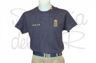 Camiseta con bandera color azul marino PER personalizada