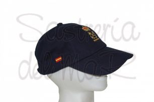 Gorra azul marino PER  nombre + bandera