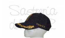 Gorra laureles azul Capitan de yate personalizada