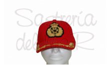 Gorra laureles rojo capitn de Yate ( escudo fantasia)