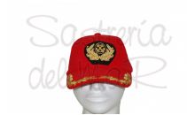 Gorra laureles roja Capitn de Marina Mercante