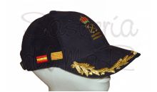 Gorra laureles azul Patrn  de yate 2 banderas