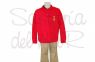 Sudadera cuello polo Capitn de Yate rojo