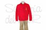 Sudadera cuello polo Capitn de Yate rojo