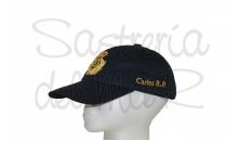 Gorra azul Capitn de Yate bordada a mano integrado bandera y nombre