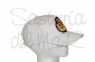 Gorra blanca Capitn de Yate bordado a mano 