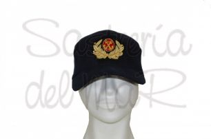 Gorra azul  Mdico de Marina Mercante bordado a mano 