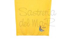 Toalla amarilla motivos nauticos personalizada