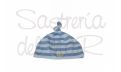 Gorro a rayas con anclas bordadas
