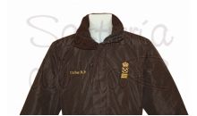 Parka negra capitan de yate personalizada