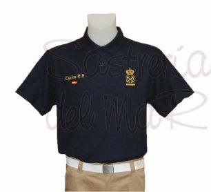 Polo azul marino PER personalizado nombre + bandera