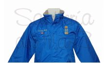 Parka azul royal Capitn de yate personalizada nombre + bandera