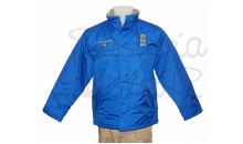 Parka azul royal Patrn de yate personalizada nombre + bandera