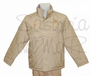 Parka beig PER personalizada nombre + bandera