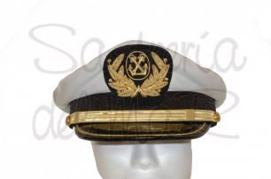 Gorra de plato Capitn de Marina Mercante galn en visera
