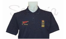 Polo azul marino Capitn de Yate y escudo asociacin o club nutico