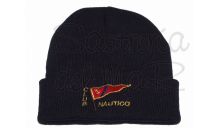 Gorro lana azul marino escudo asociacin o club nutico 