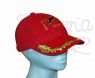 Gorra laureles roja escudo asociacin o club nutico personalizada