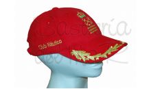 Gorra laureles roja Capitn de Yate y nombre asociacin o club nutico 