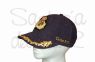 Gorra laureles azul Capitn de Yate escudo a mano nombre + bandera