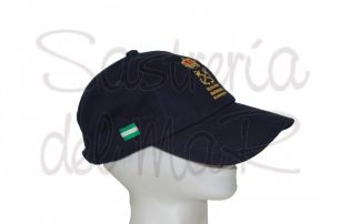 Gorra azul marino Capitn de Yate bandera Andalucia