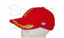 Gorra laureles roja Capitn de Yate bandera Galicia