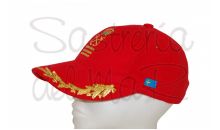 Gorra laureles roja Capitn de Yate bandera Asturias