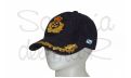 Gorra laureles azul Capitán de Yate escudo a mano bandera Galicia