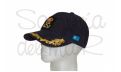 Gorra laureles azul Patrón de Yate escudo a mano bandera Asturias