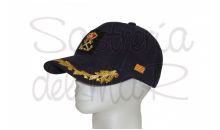 Gorra laureles azul Patr�n de Yate escudo a mano bandera Catalu�a