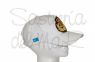 Gorra blanca Capitn de Yate bordado a mano bandera Asturias