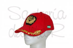 Gorra laureles roja Capitán de Marina Mercante bandera Andalucia